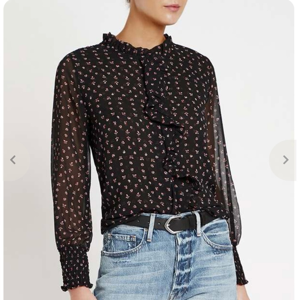MISA Los Angeles Jacinda top in size XS. Beautiful ruffled design.  Beautiful